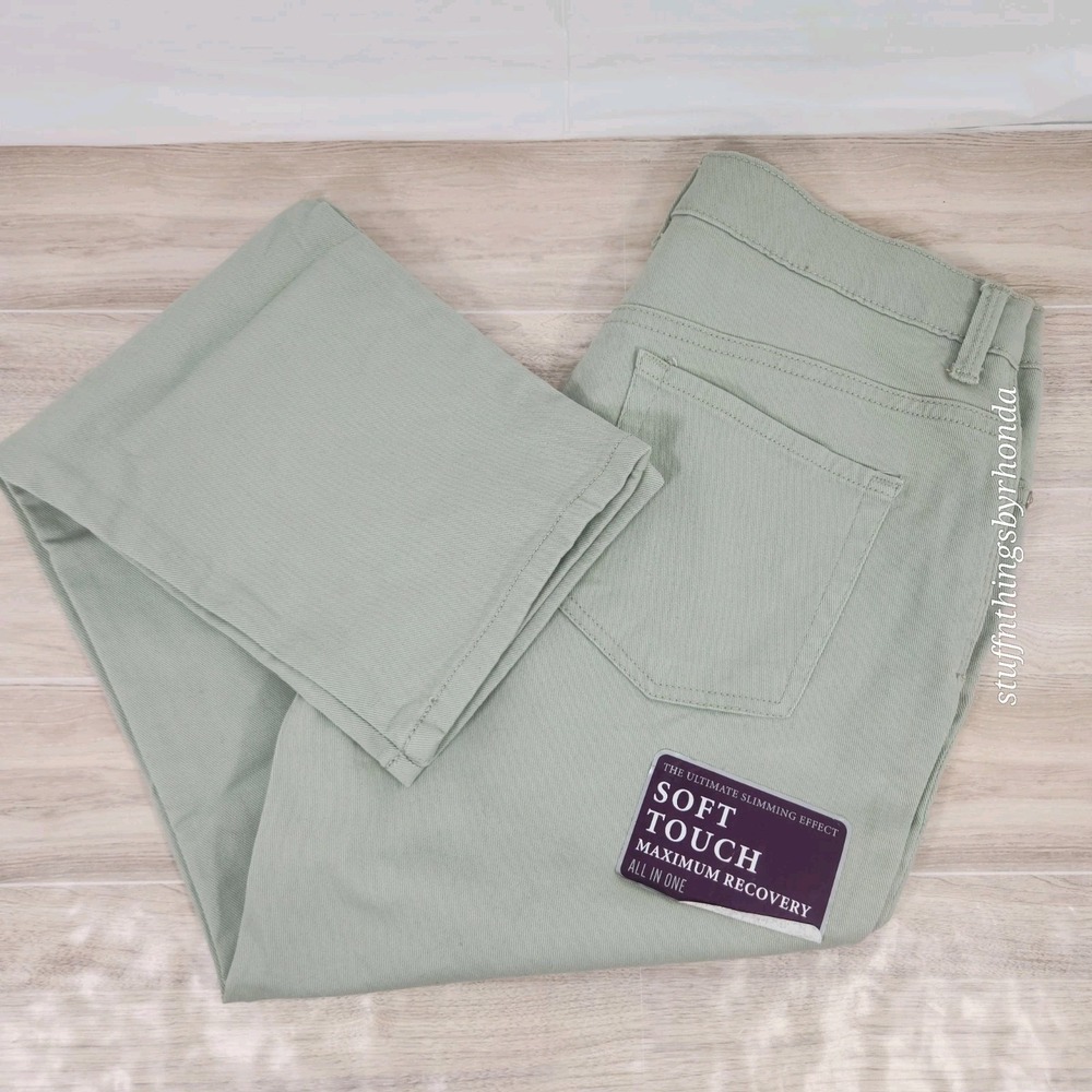 Gloria‎ Vanderbilt "Amanda" Desert Sage Green Size 8P Original Slimming Jean